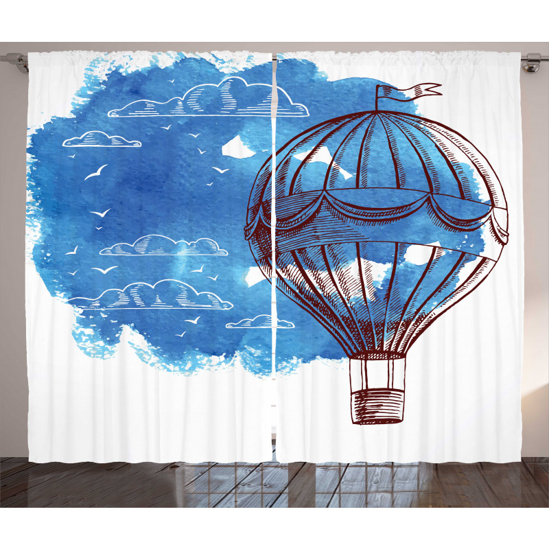 Bon Voyage Sky Cloud Balloon Curtain