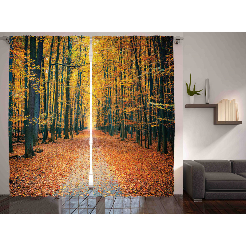 Romantic Alley Woods Curtain