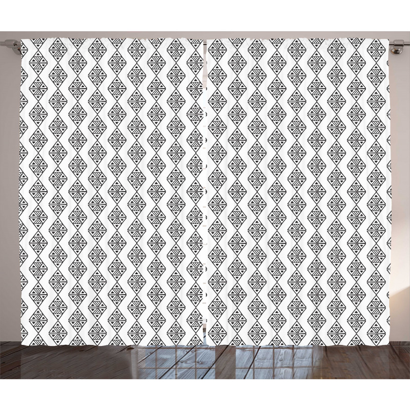 Monochrome Pattern Curtain