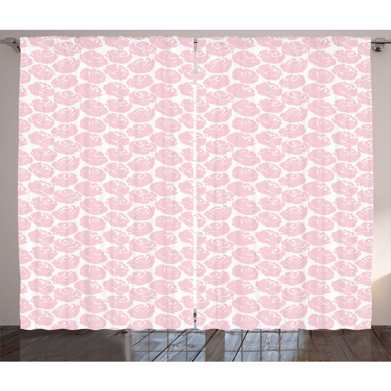 Floral Simplicity Rose Art Curtain