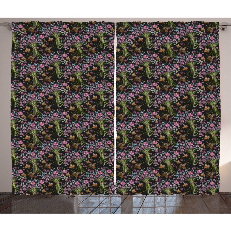 Bouquets and Butterflies Curtain