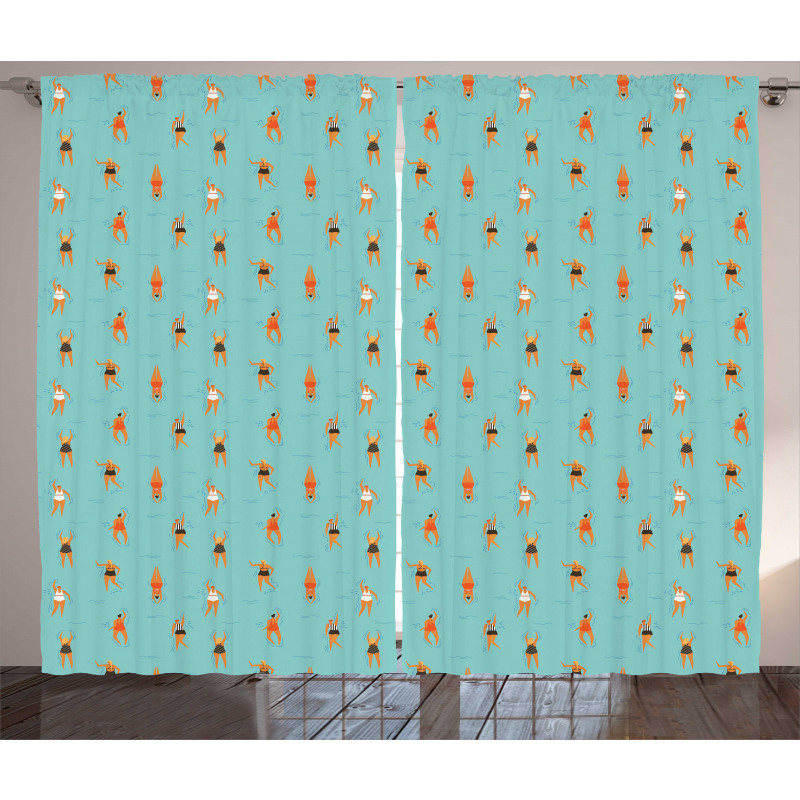 Swimming Women Swimsuit Curtain