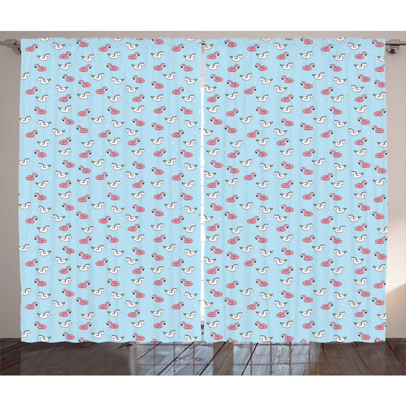 Rubber Unicorn Flamingo Curtain