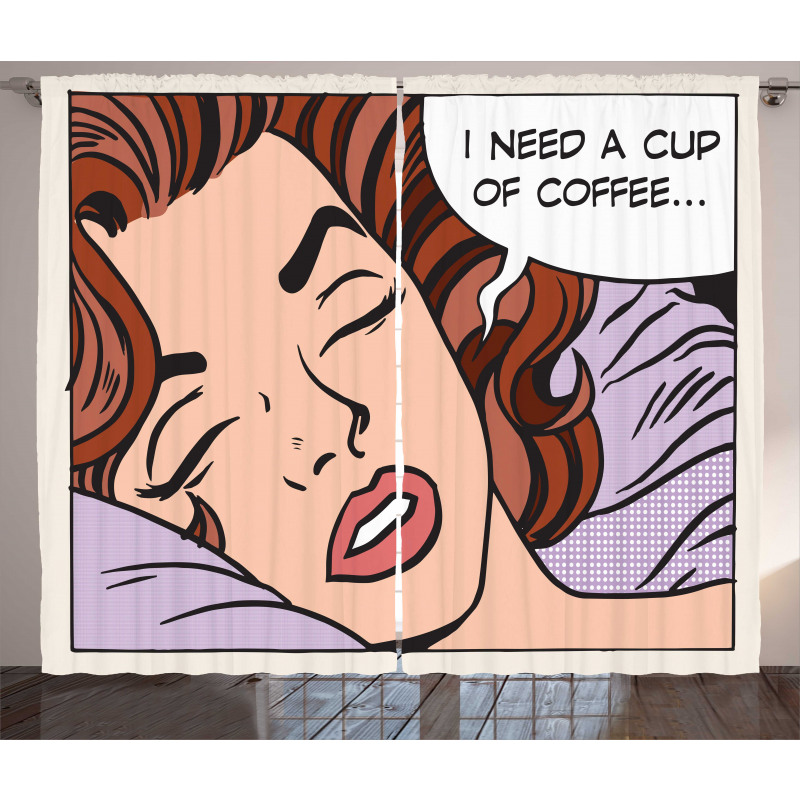Pop Art Comic Beauty Sleep Curtain