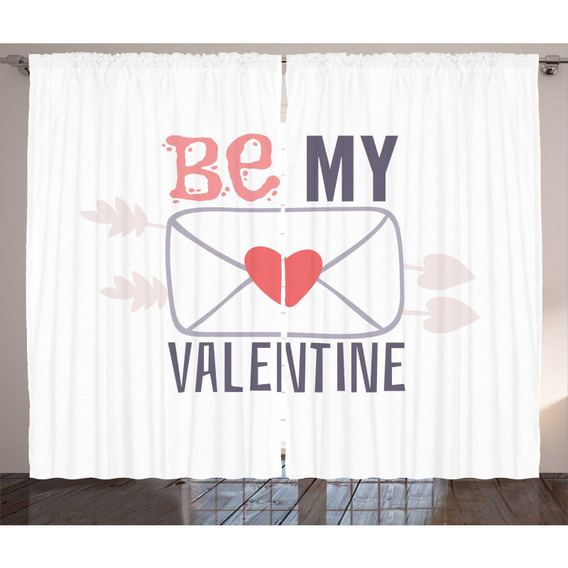 Be My Valentine Love Curtain