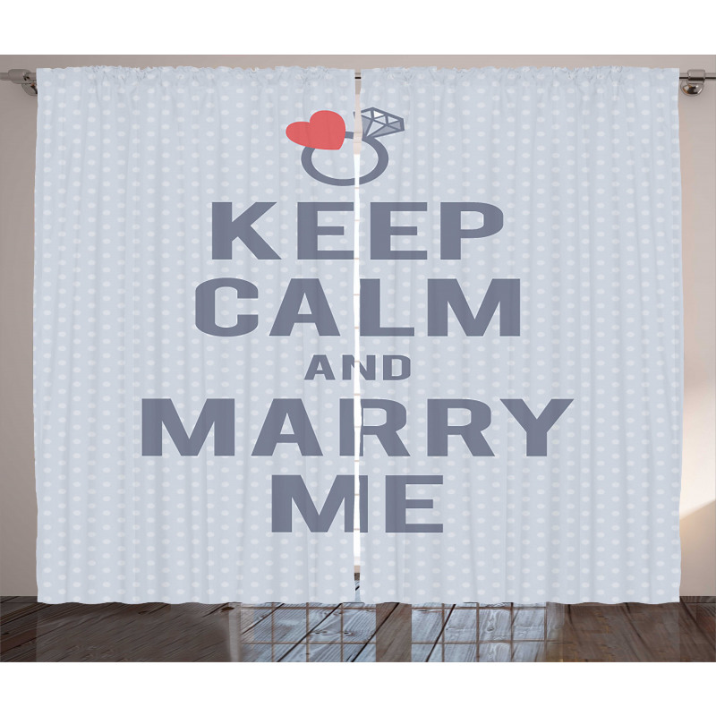 Keep Calm and Marry Me Curtain