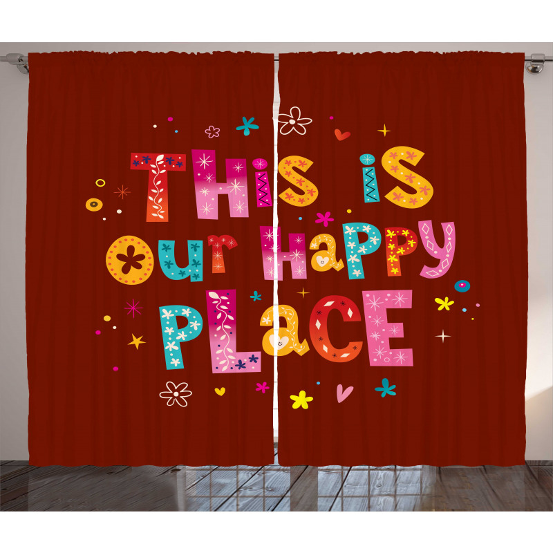 This is Our Happy Place Curtain