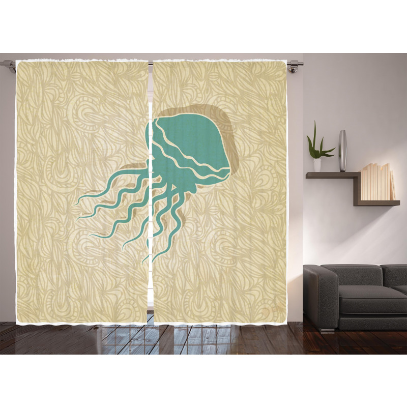 Beach Summer Ocean Curtain