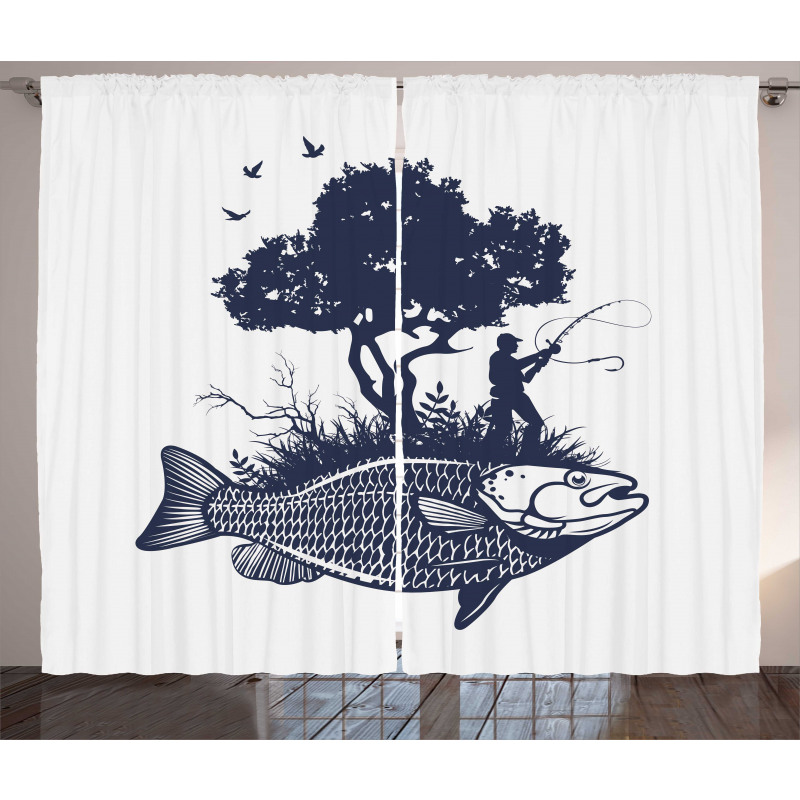 Man on Fish Island Curtain