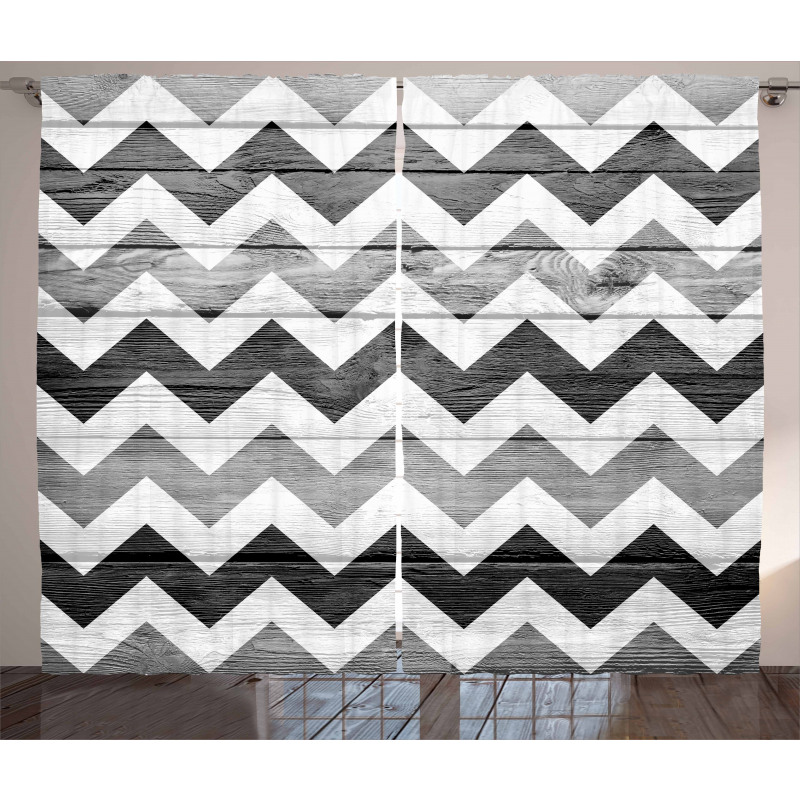 Wood Texture Pattern Curtain