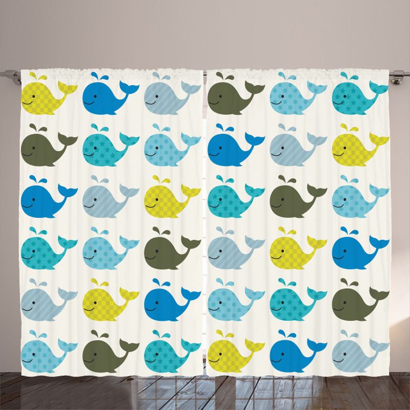 Childish Pattern Big Fish Curtain