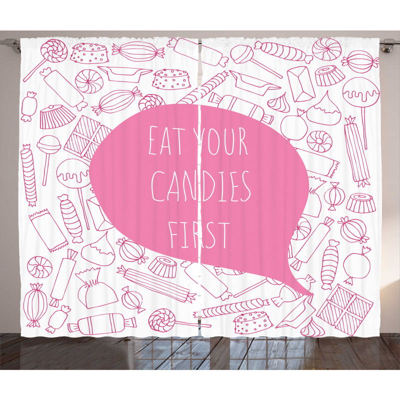 Eat Your Candies First Curtain