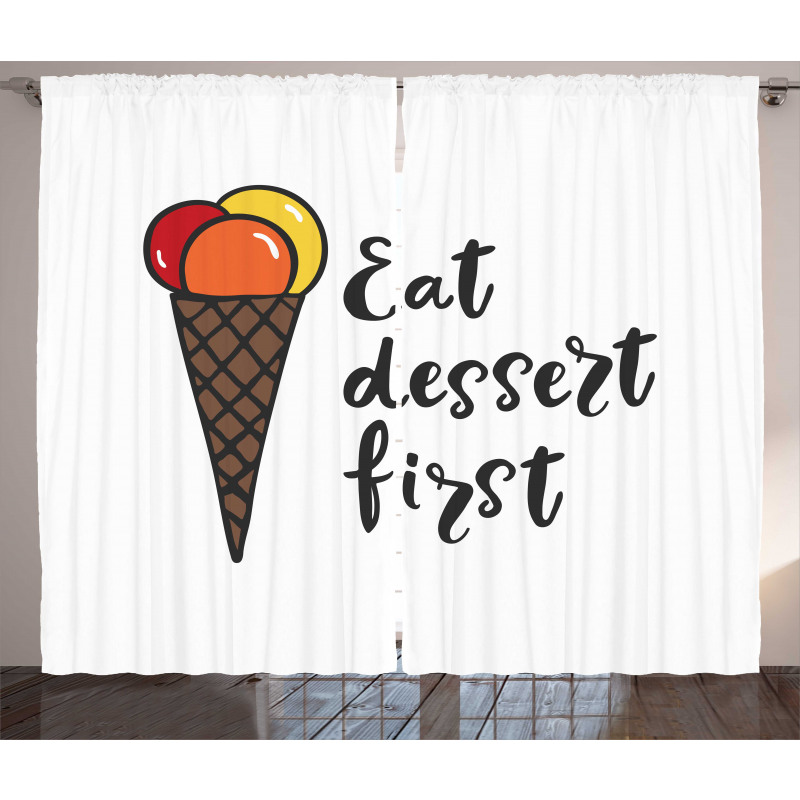 Eat Dessert First Ice Cream Curtain