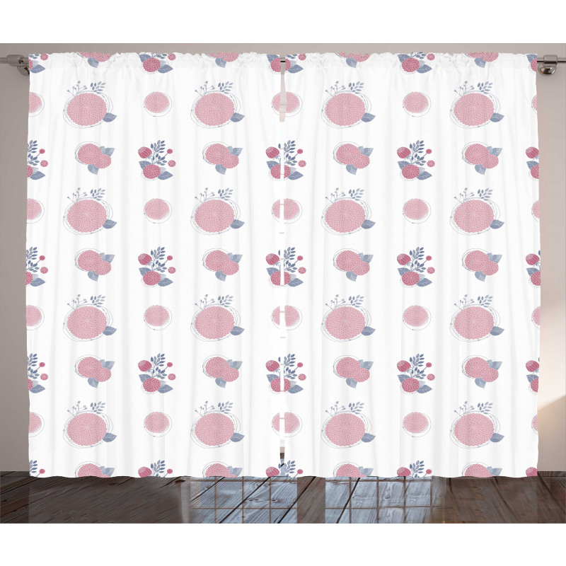 Abstract Simple Floral Art Curtain