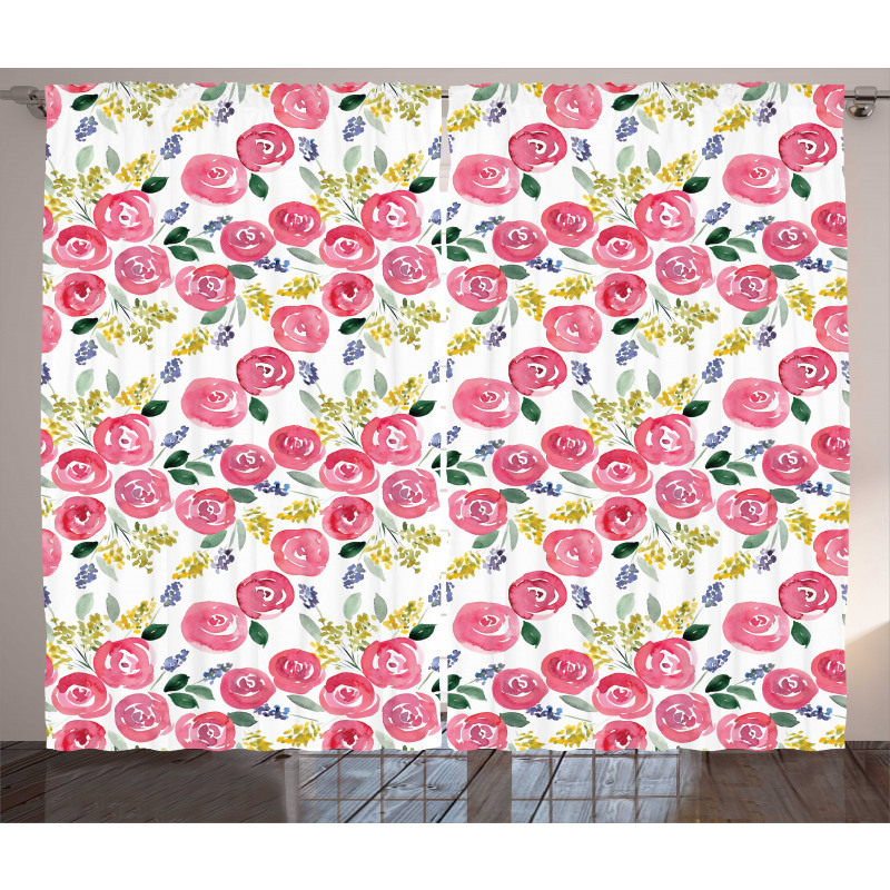 Fine Art Style Spring Flora Curtain