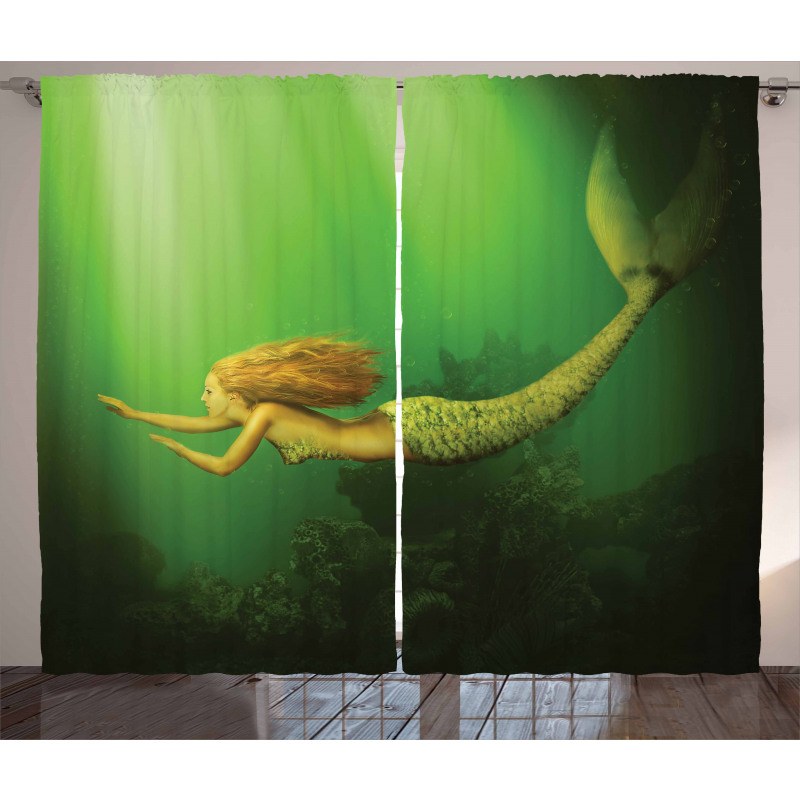 Mermaid with Fish Tail Curtain