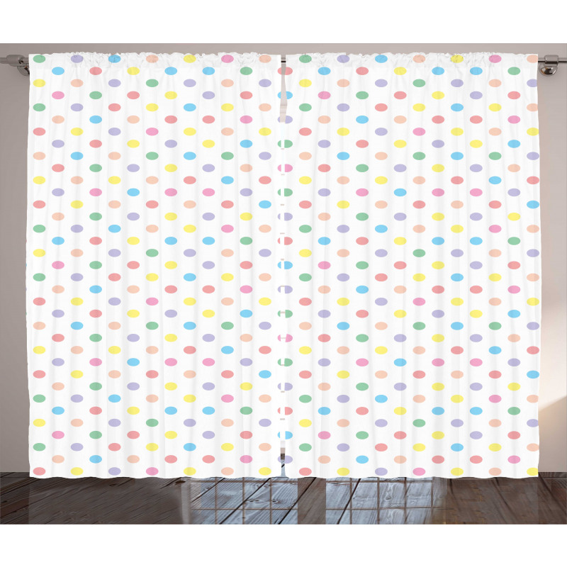 Pastel Color Blemishes Curtain