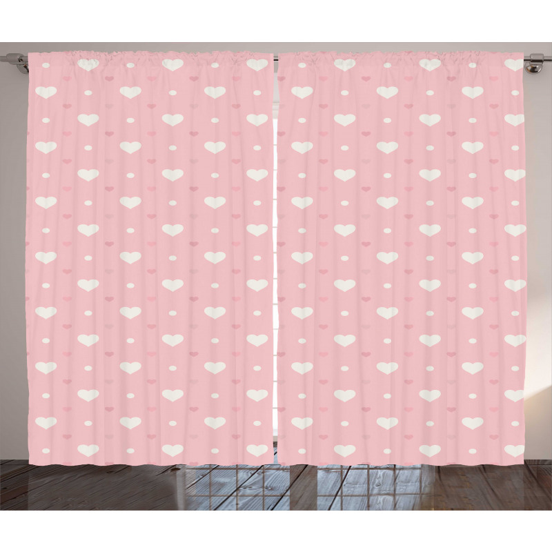 Heart Speckles Love Curtain