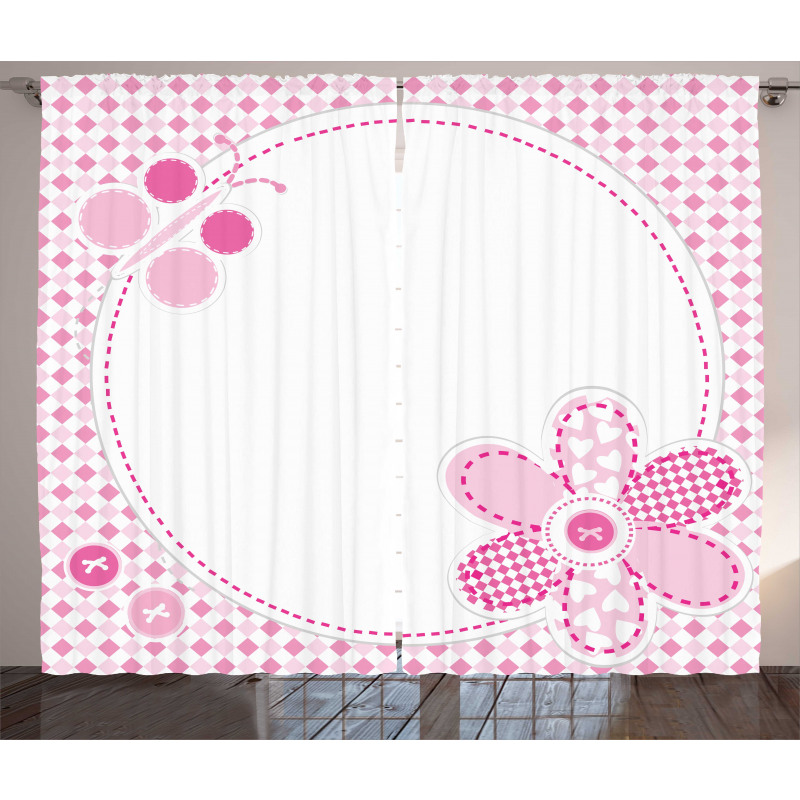 Girly with Flower Sweetheart Curtain