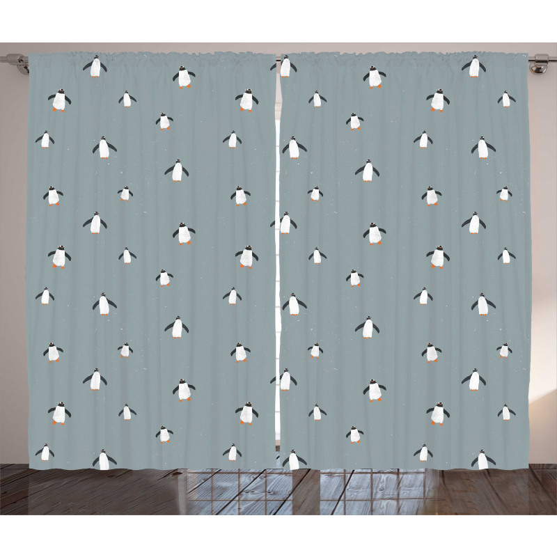 Minimal Arctic Fauna Bird Curtain