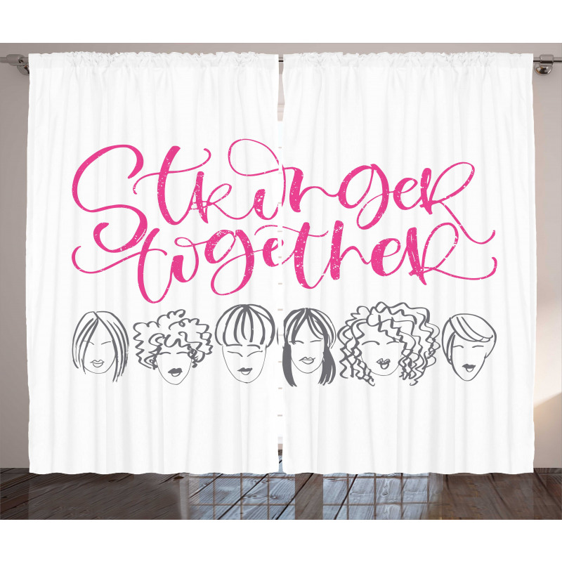 Stronger Together Sketch Curtain