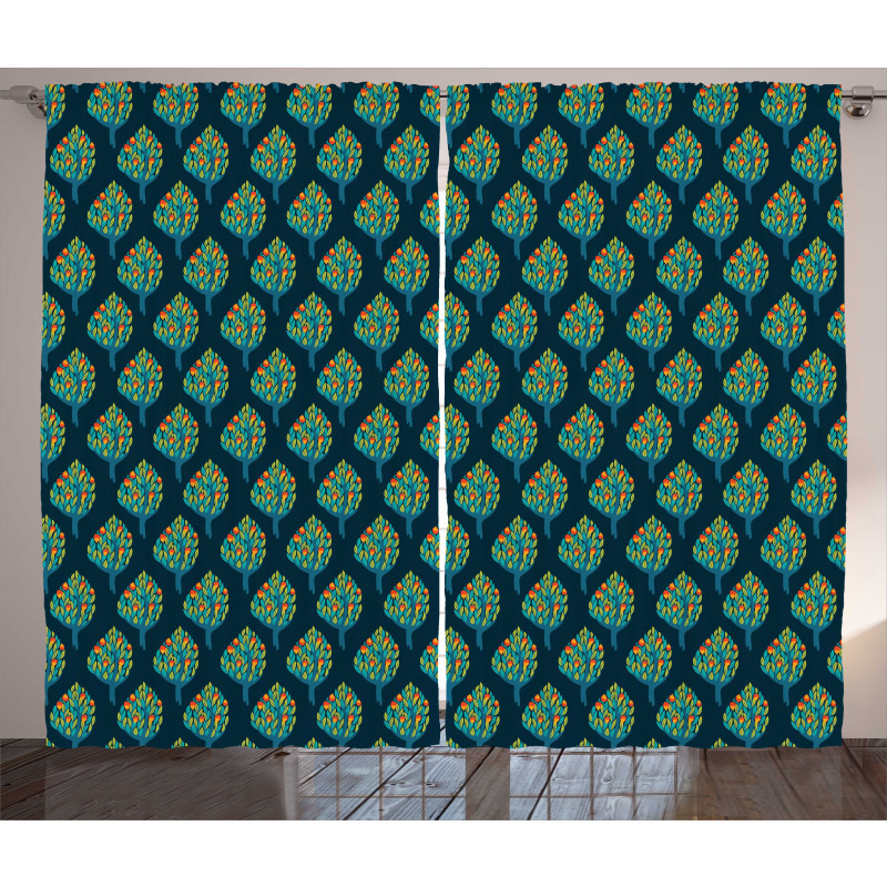 Abstract Fruit Tree Curtain