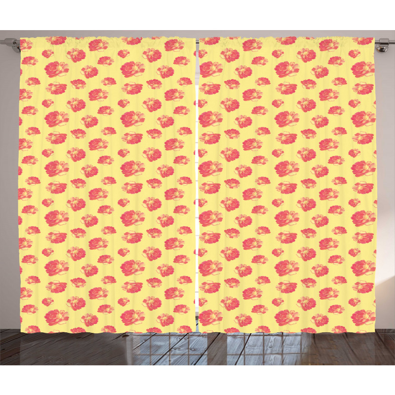 Vintage Theme Feminine Petals Curtain