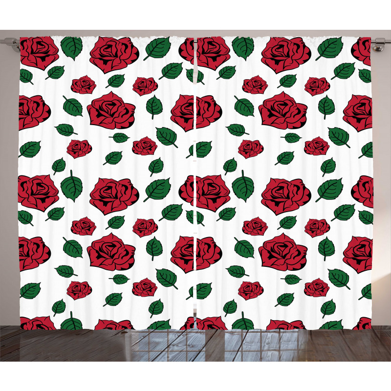 Romance Floral Doodle Curtain