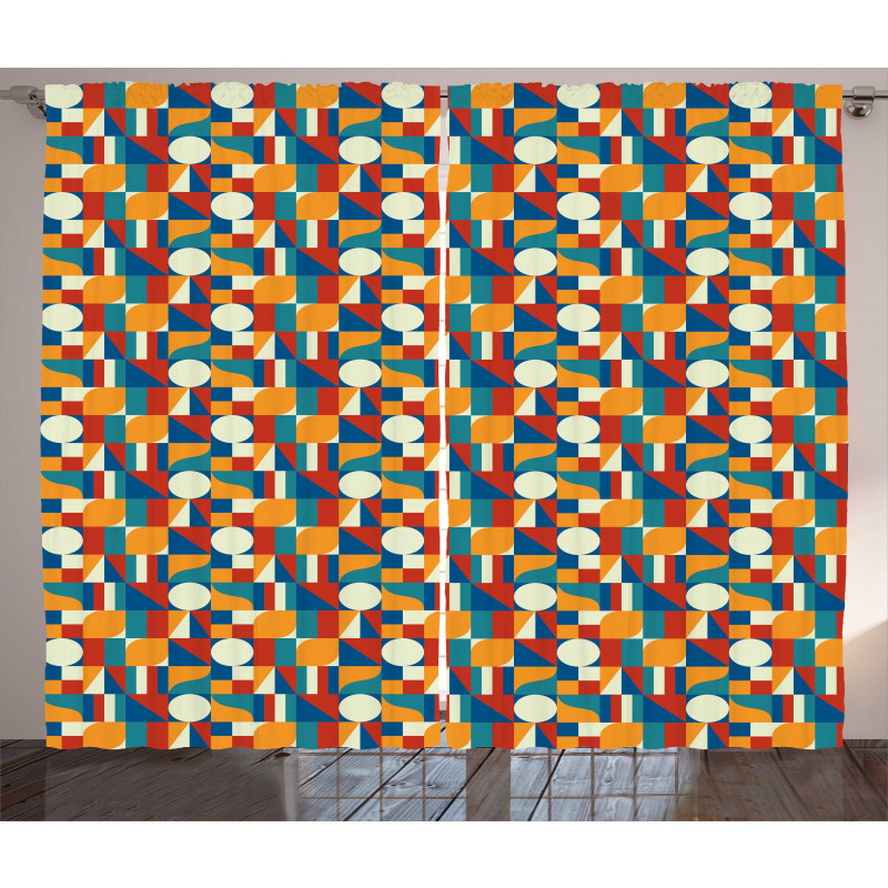 Geometric Modern Art Curtain