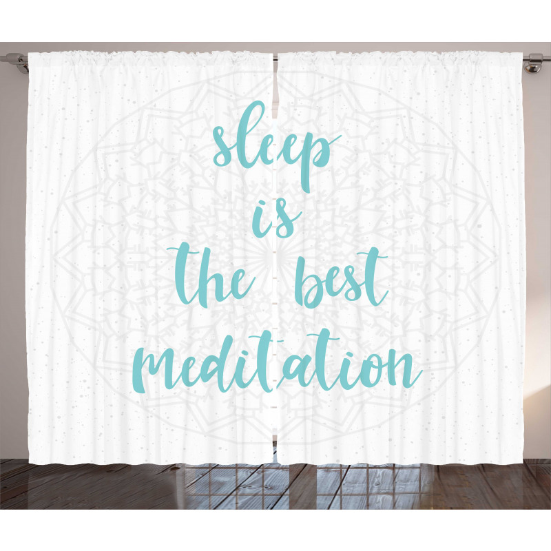 Sleep is the Best Wording Curtain