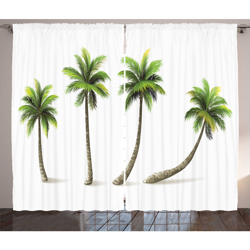 Different Sized Tropical Trees Curtain