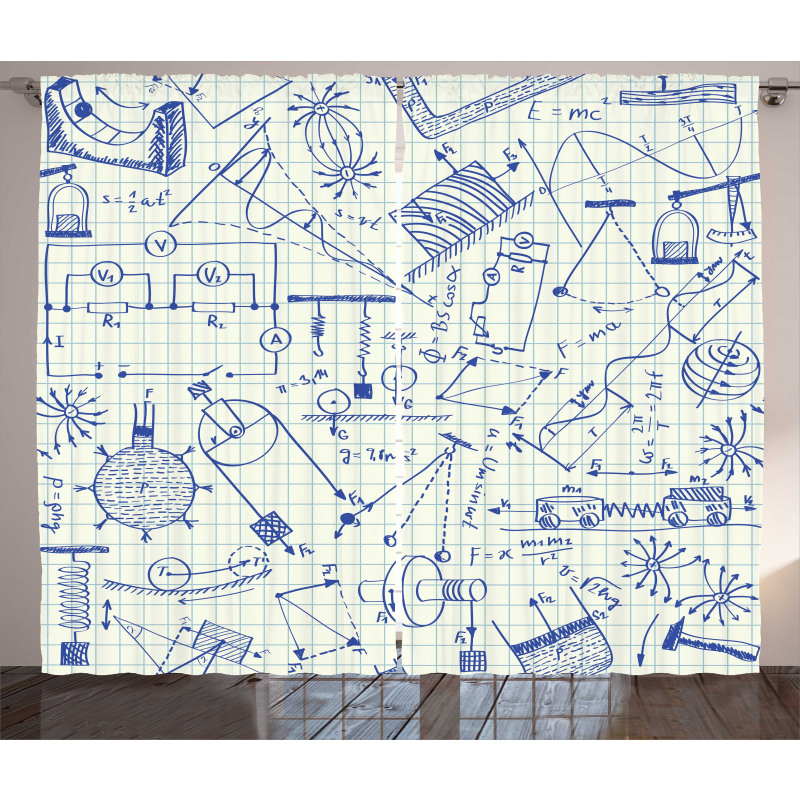 Technical Formulas Notebook Curtain