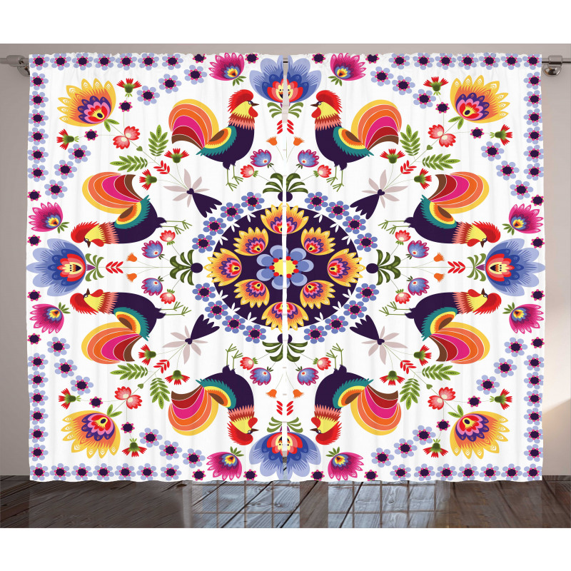 Folkloric Flowers Curtain