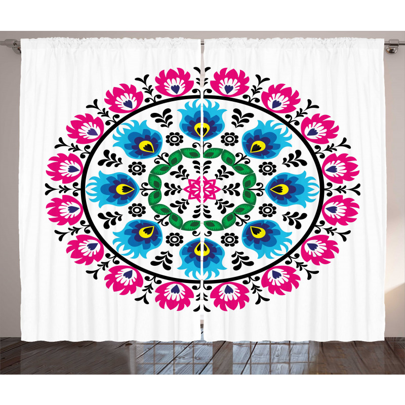 Circular Slav Motif Curtain