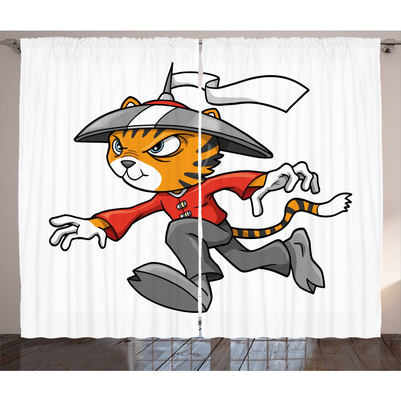 Warrior Cartoon Curtain