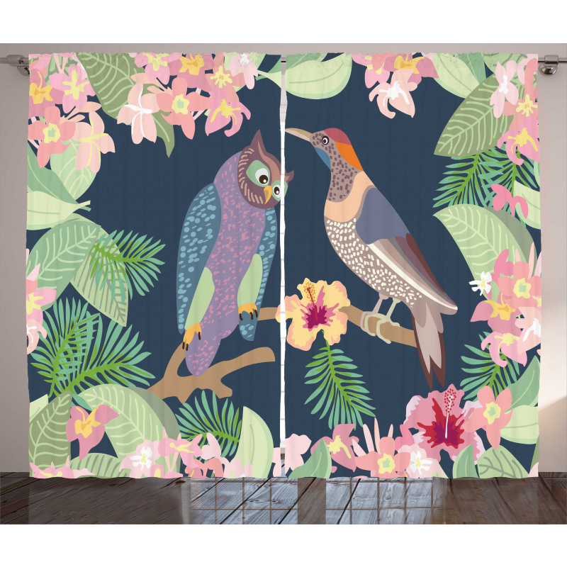 Exotic Birds Owl Avian Curtain