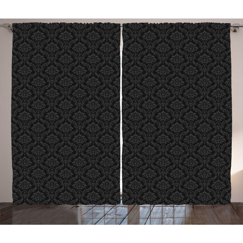 Damask Pattern Art Curtain