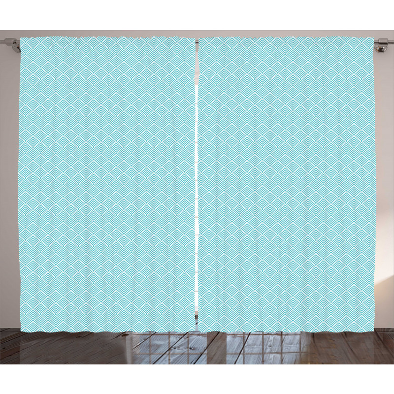 Retro Overlap Rhombuses Curtain