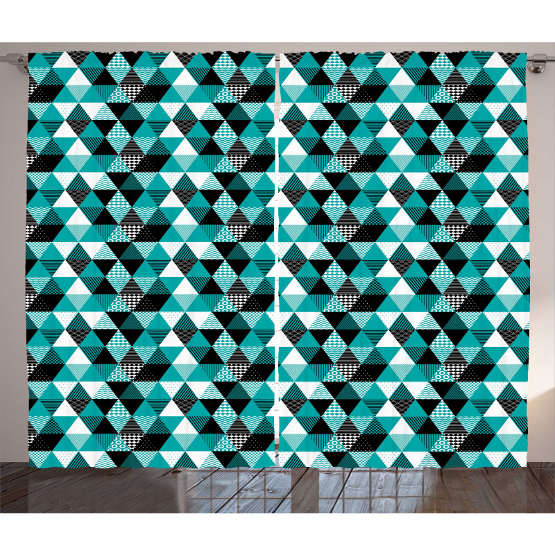 Various Ornate Triangles Curtain