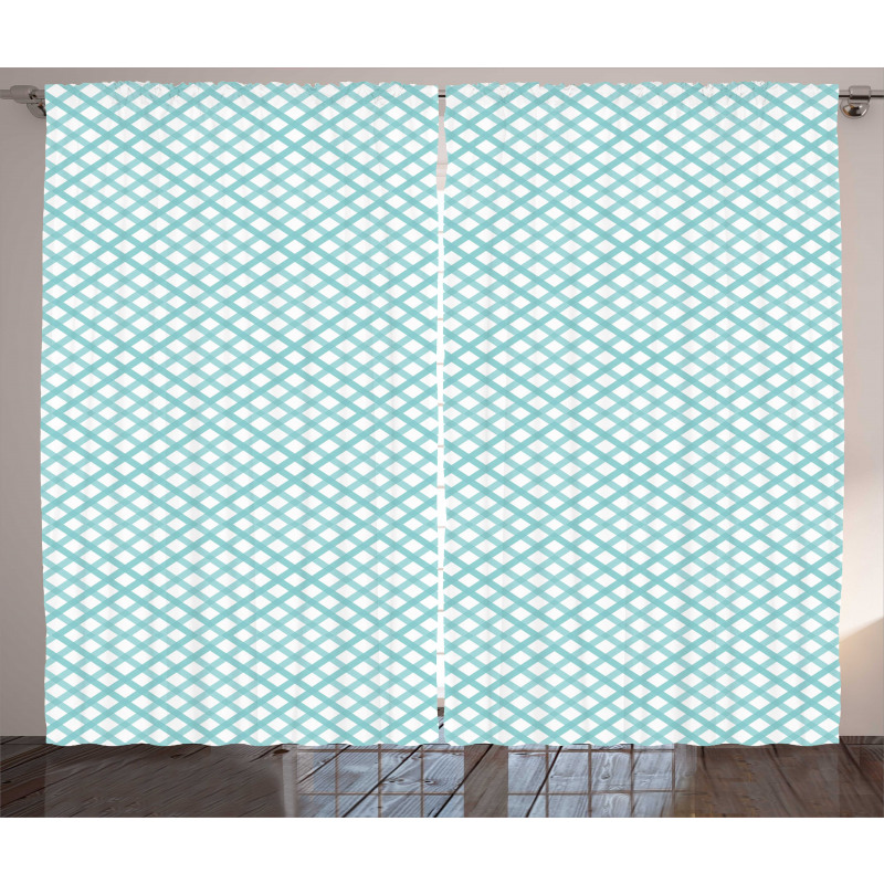 Crossed Lines Rhombus Curtain