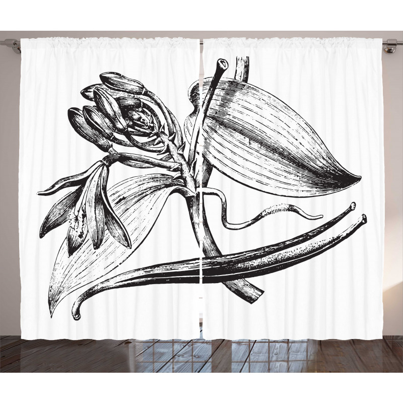 Vintage Engraved Flower Art Curtain