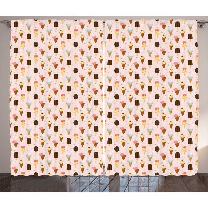 Scoops and Popsicles Curtain