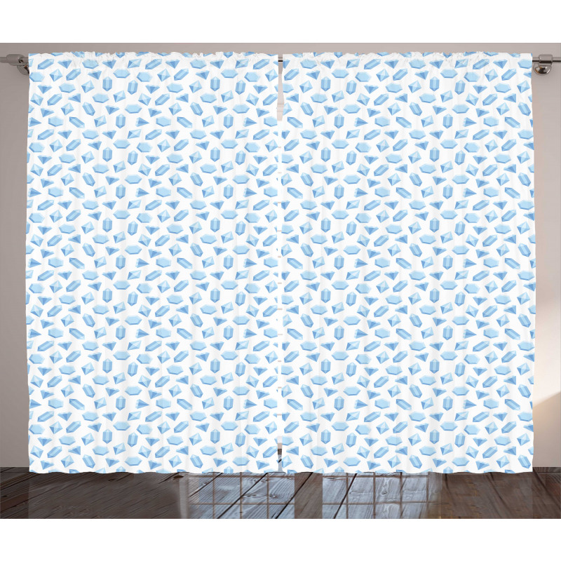 Gemstones Monochrome Design Curtain