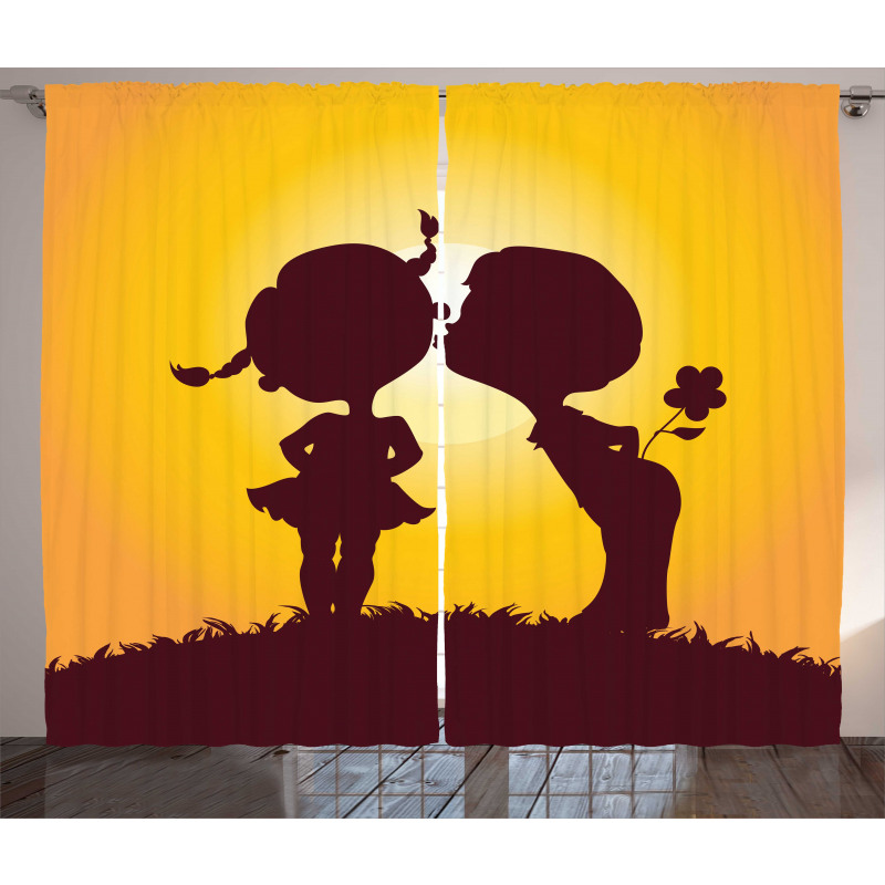 Children Silhouettes Curtain