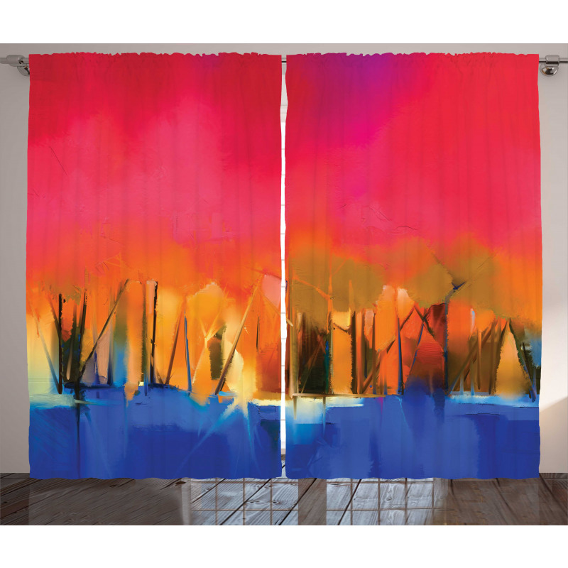 Vivid Abstract Scene Curtain