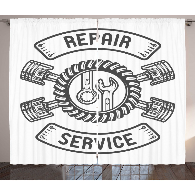 Tools Repair Service Curtain