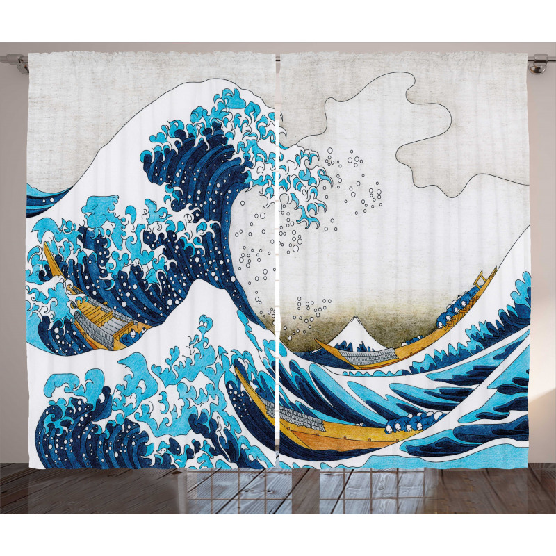 Oceanic Wave of Kanagawa Curtain