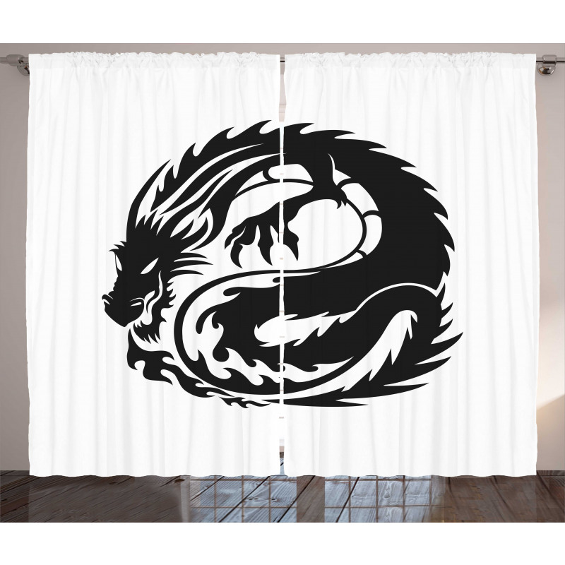 Serpent Belch Flames Curtain