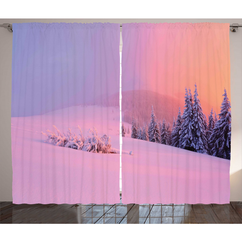 Winter Scenery Curtain