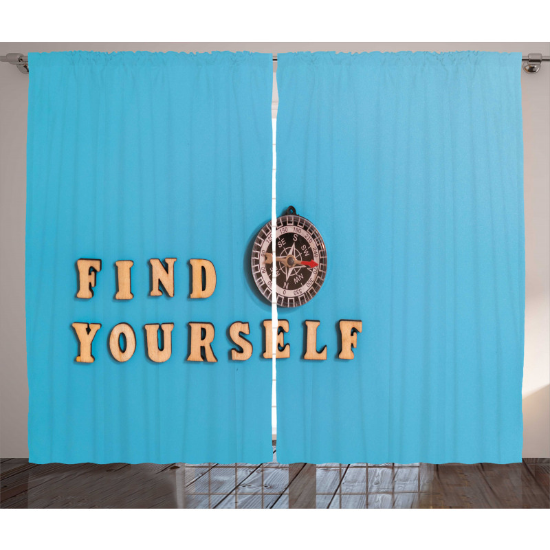 Find Yourself Text and Tool Curtain